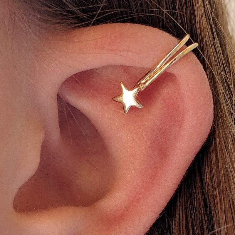Gold Star Ear Cuff Earring
