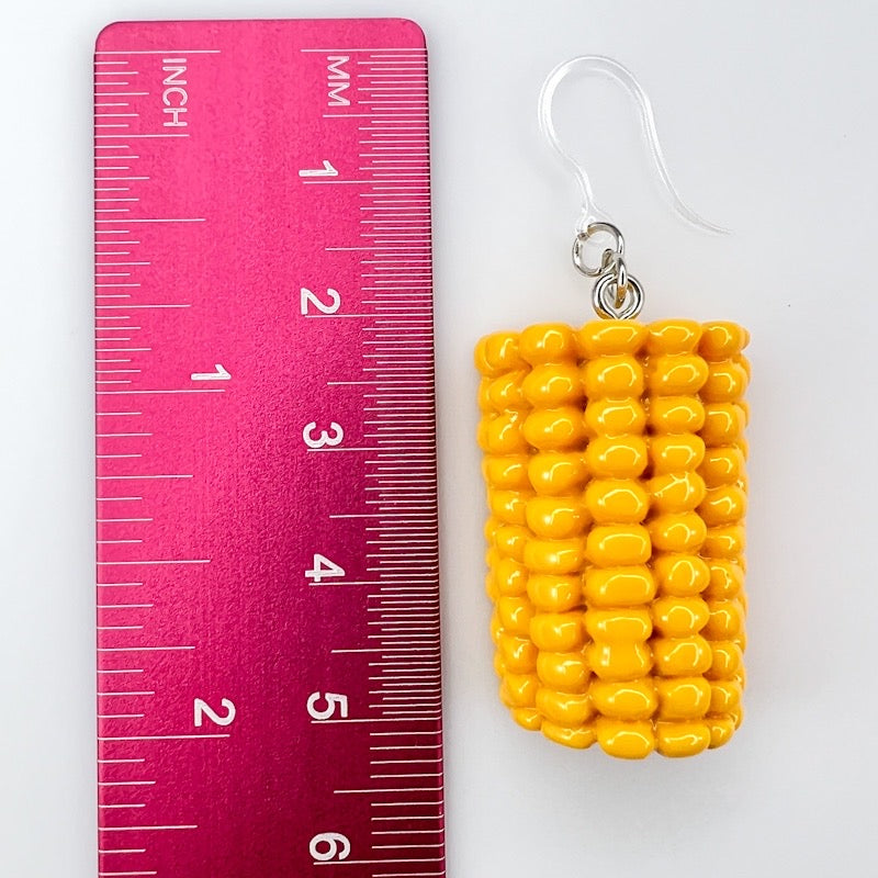 Exaggerated Corn Cob Earrings (Dangles) - size