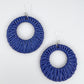 Beachy Hoop Earrings (Dangles) - blue