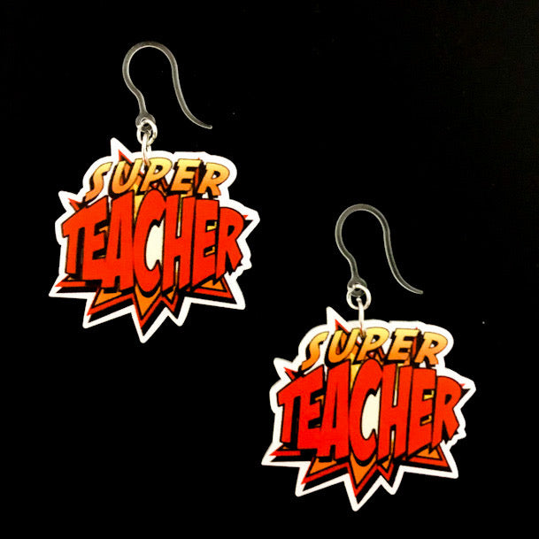 Super Teacher Earrings (Dangles)