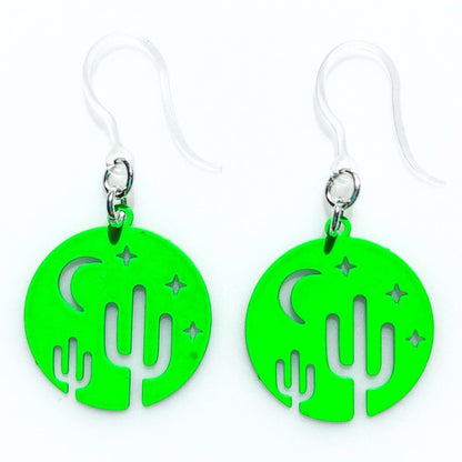 Night Desert Earrings (Dangles) - green