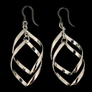 Infinity Rings Earrings (Dangles) - silver
