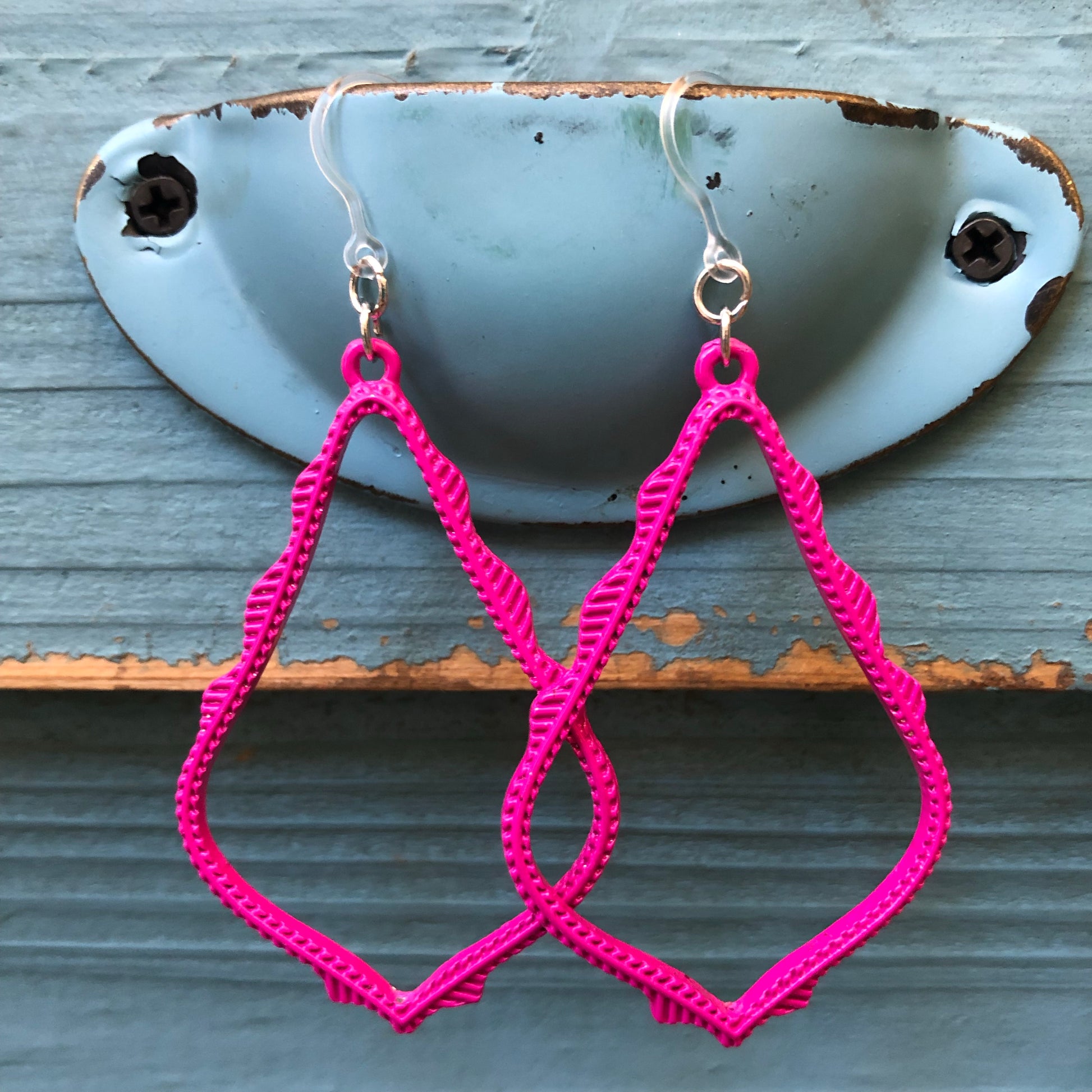 Large Chandelier Earrings (Dangles) - pink