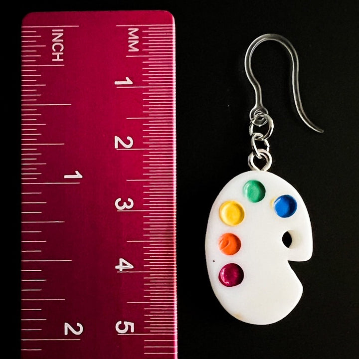 Paint Palette Earrings (Dangles) - size