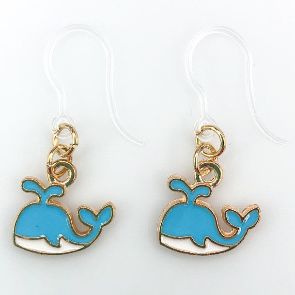 Tiny Whale Earrings (Dangles)