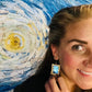 Exaggerated Van Gogh Framed Art Earrings (Dangles) - happy customer