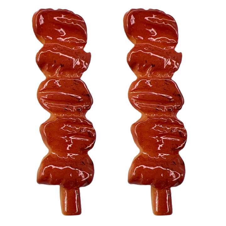 Exaggerated Meat on a Stick Earrings (Studs)