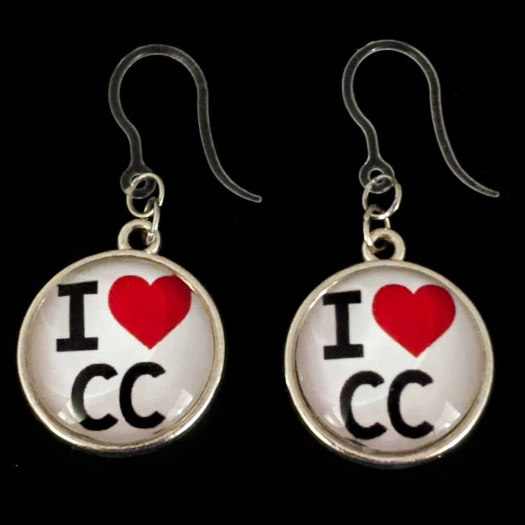 I Love CC Earrings - dangles