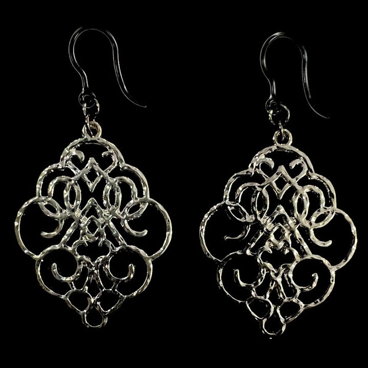 Metallic Grape Earrings (Dangles) - silver