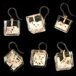 Cube Playing Card Earrings (Dangles)